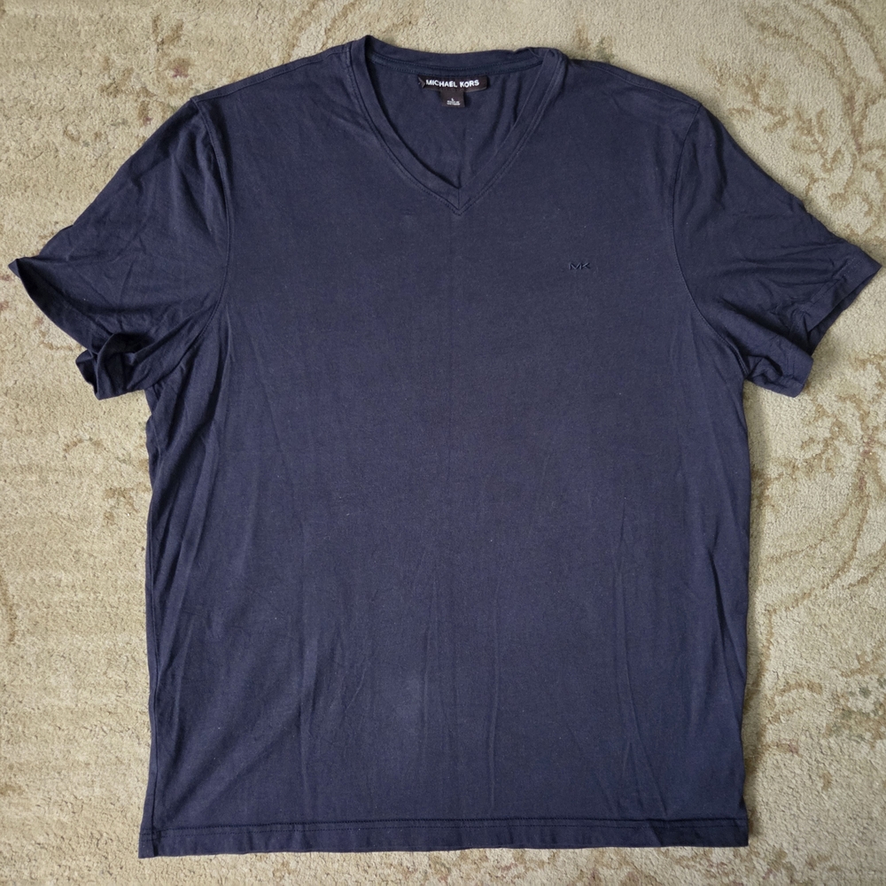 Michael Kors Navy V-Neck T-Shirt